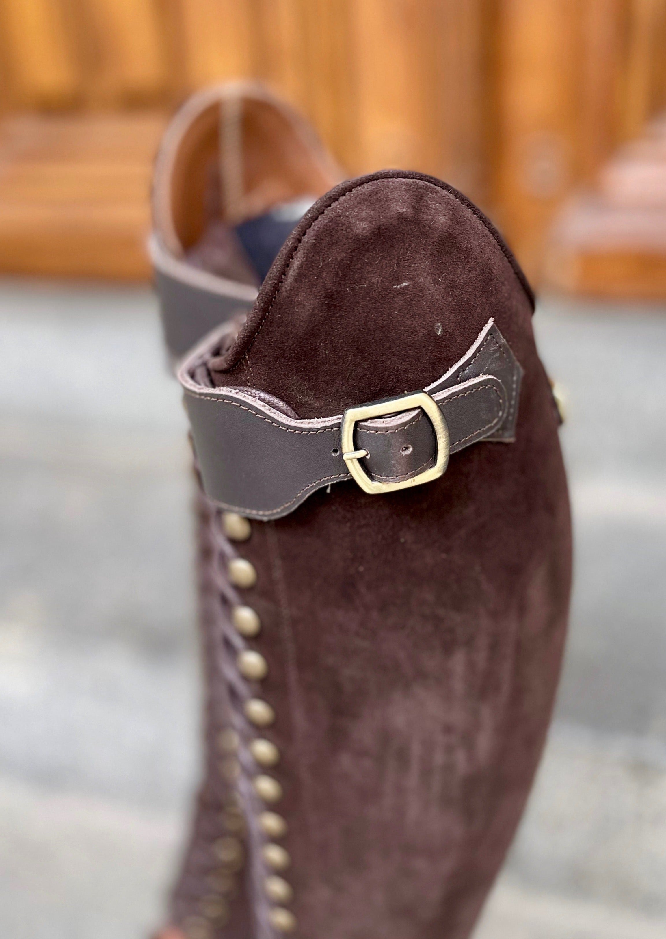 BIA DRESSAGE CHAPS - Dark Brown Suede/Chocolate Brown - Calf 36-37/Height 47