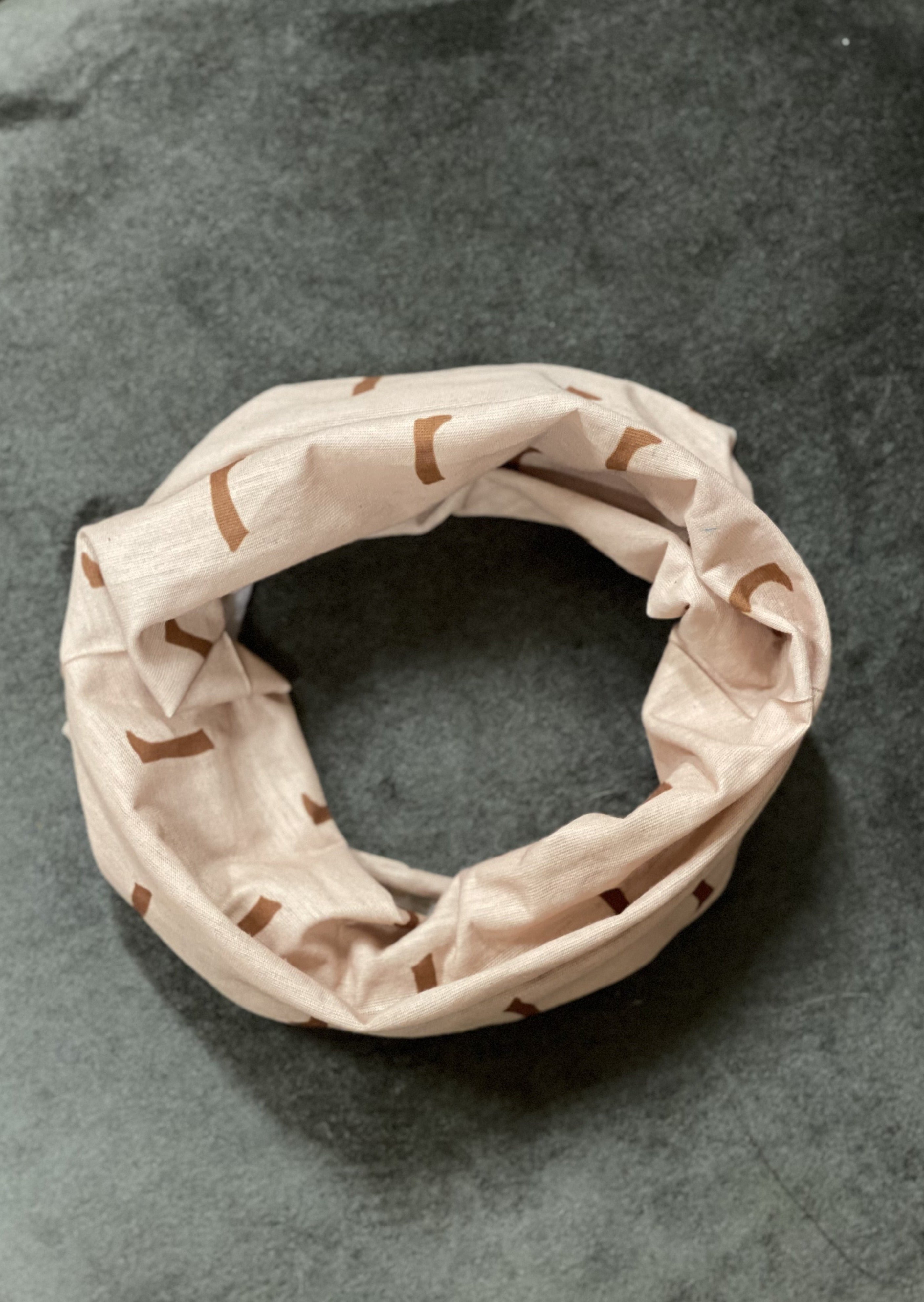 Halsvärmare Beige/Coffee