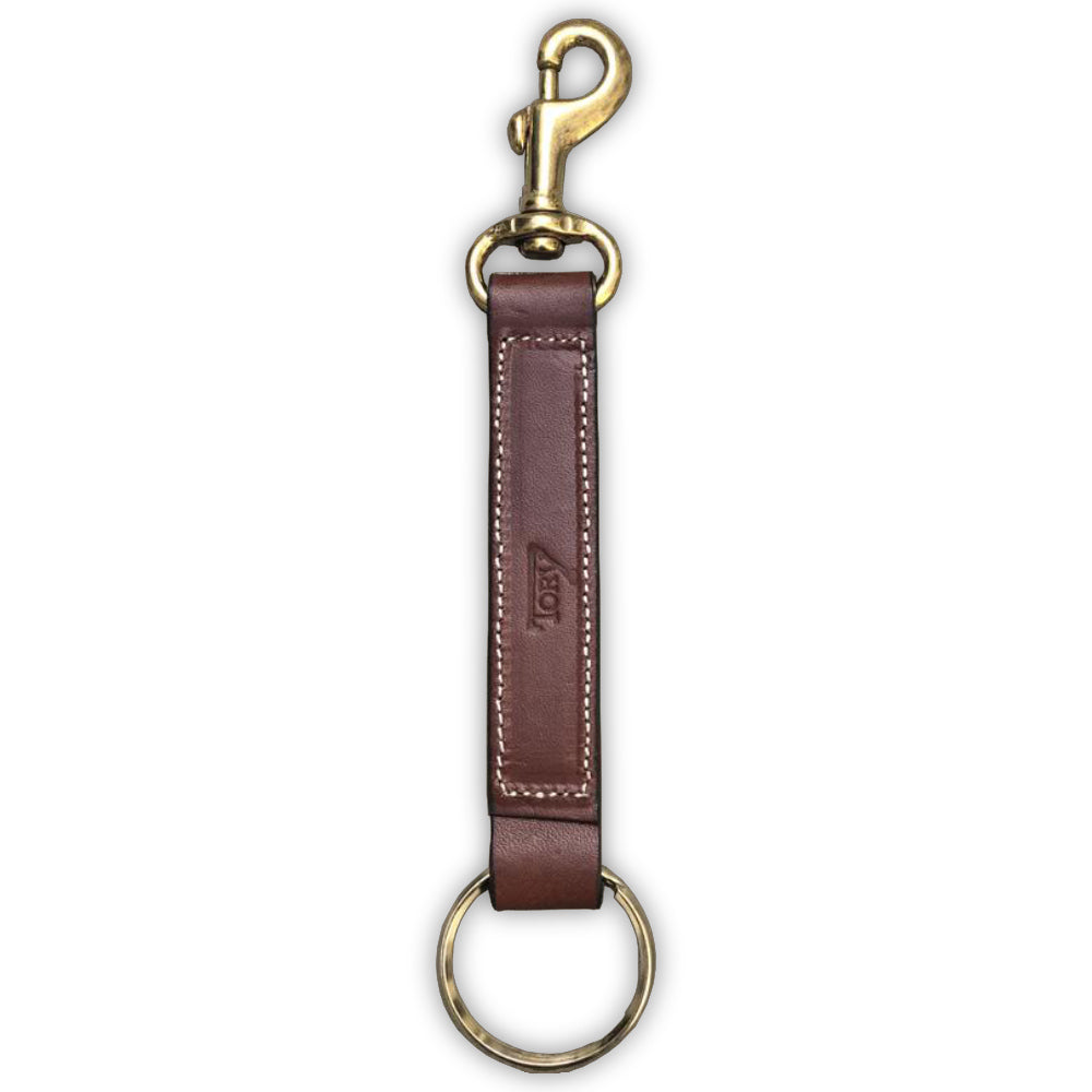 Keyring Strap With Brass Snap in Oakbark