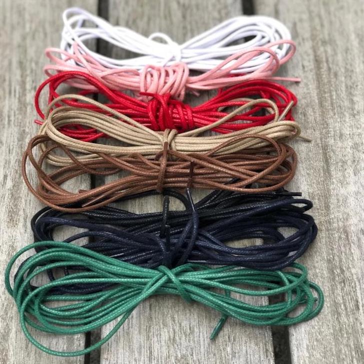 Bootlaces 240 cm Waxed Cotton Red