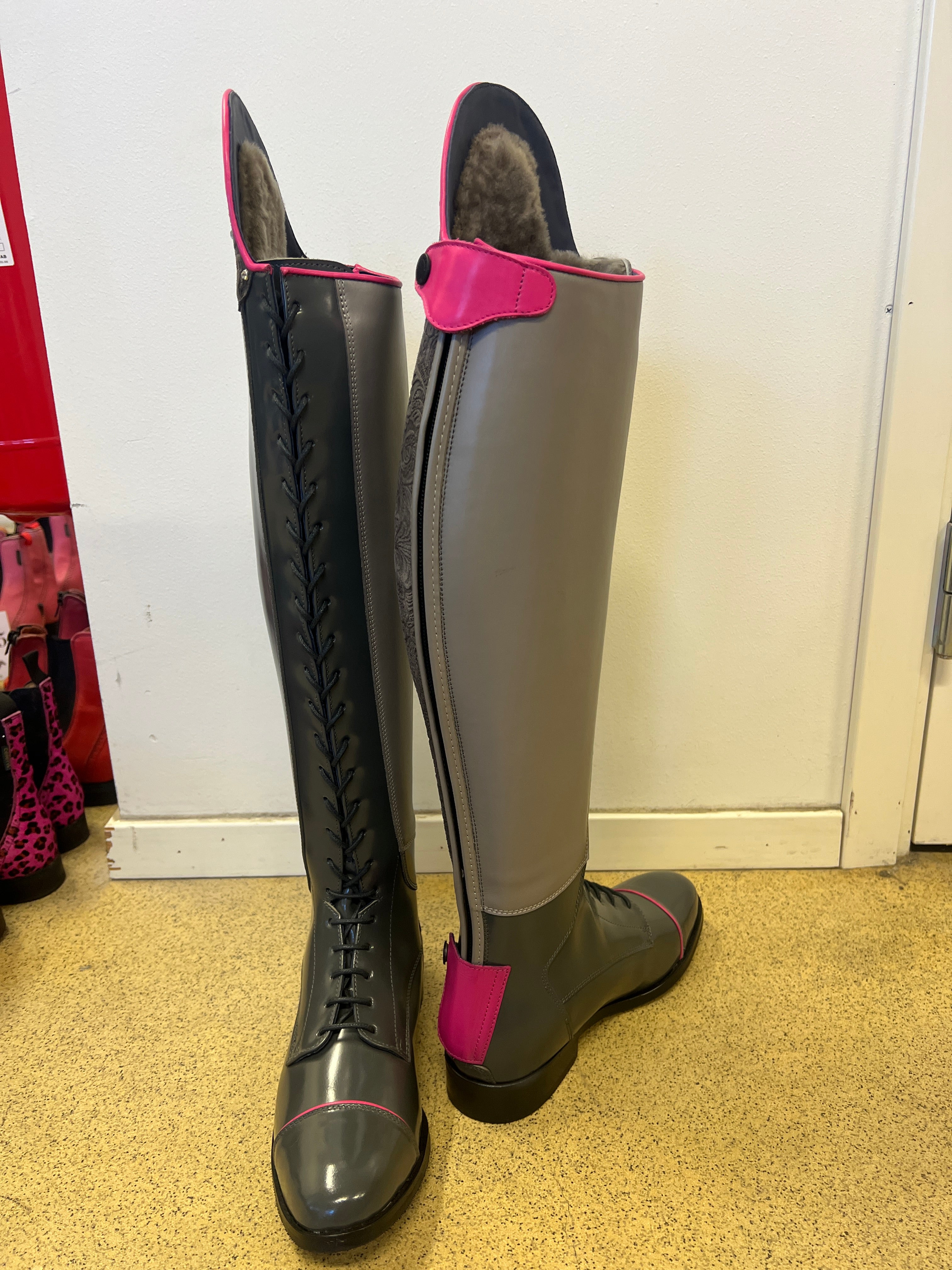 Demo Boot - Laurel Regular Winter zip back - Grey/Pink - Size 41/39-40/50