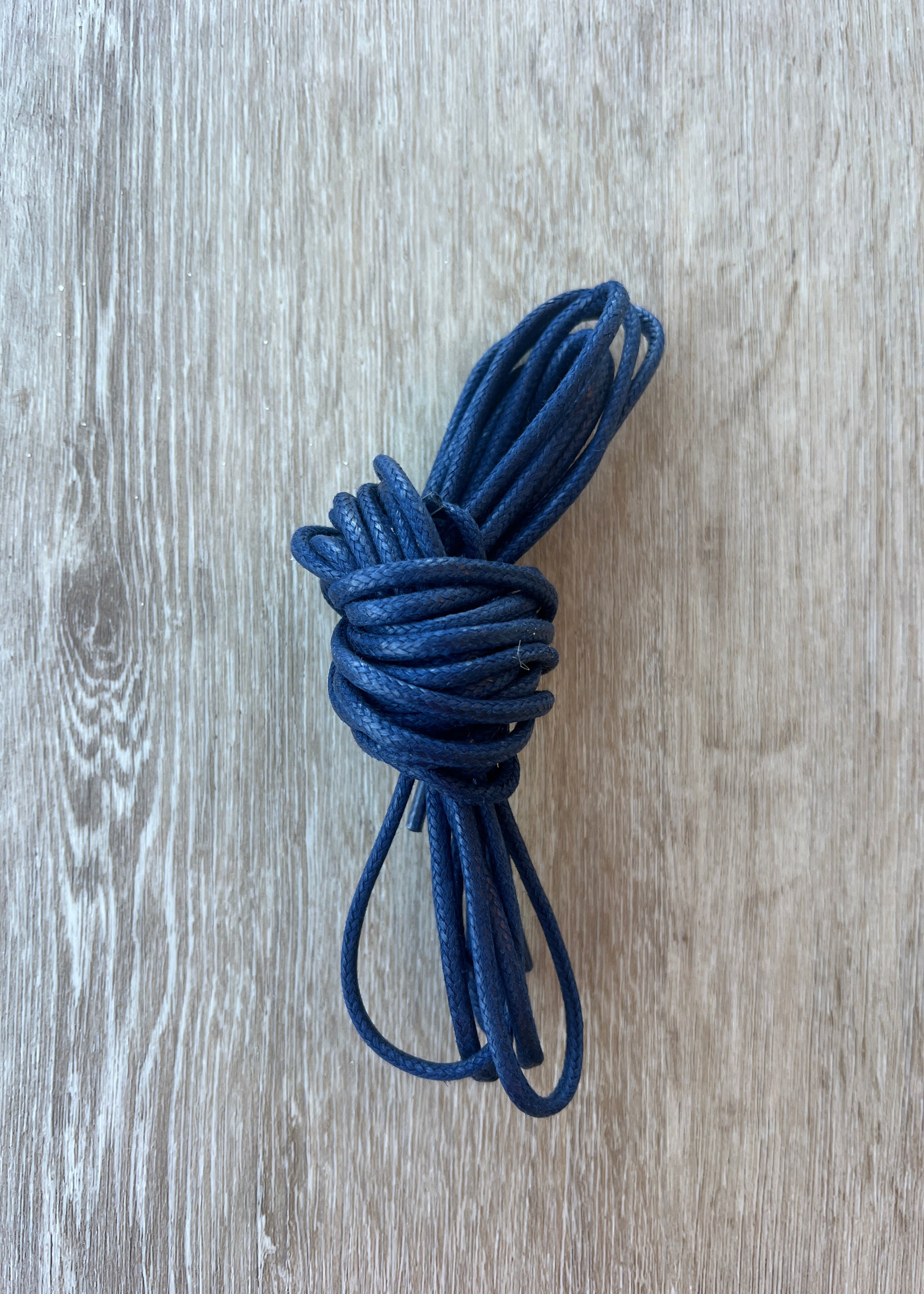 Bootlaces 240 cm Waxed Cotton Navy