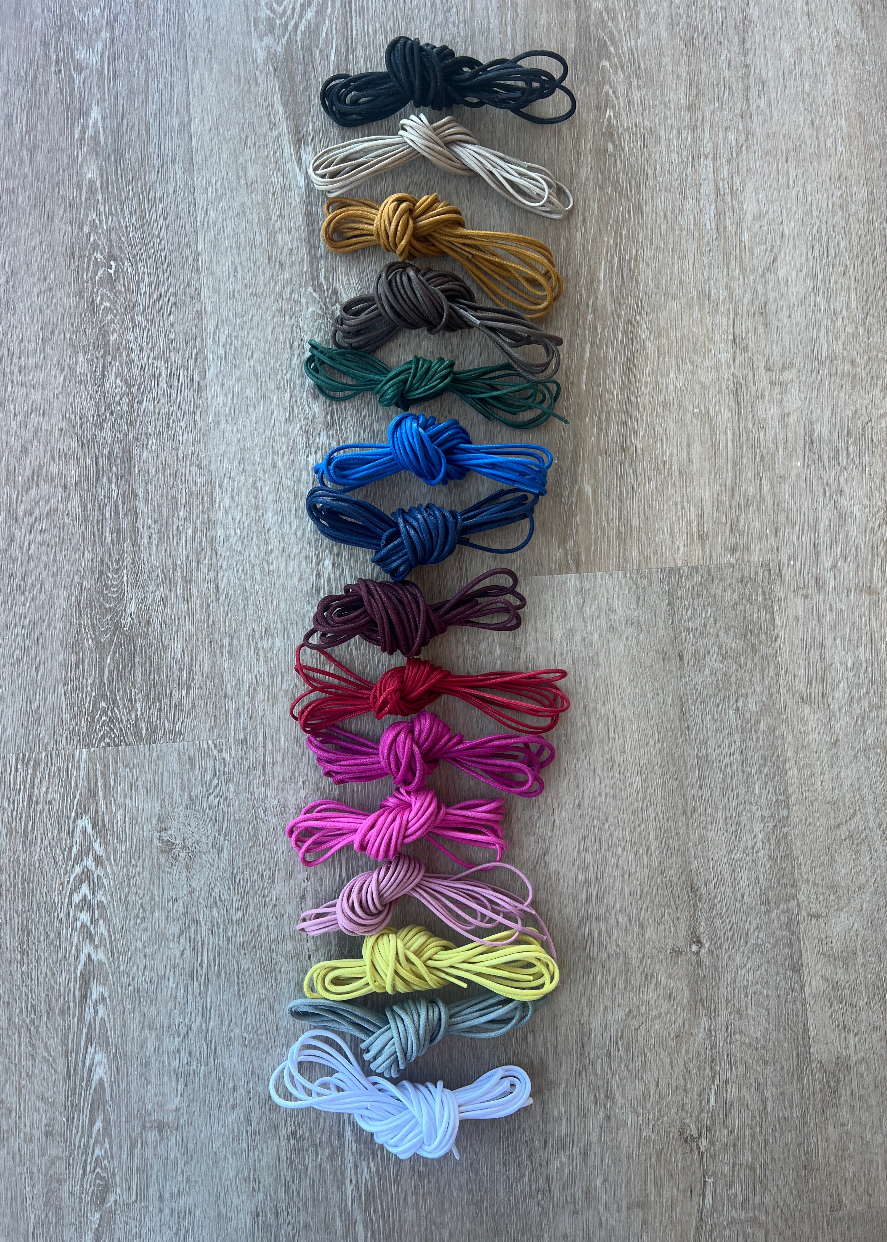 Bootlaces 240 cm Waxed Cotton Navy