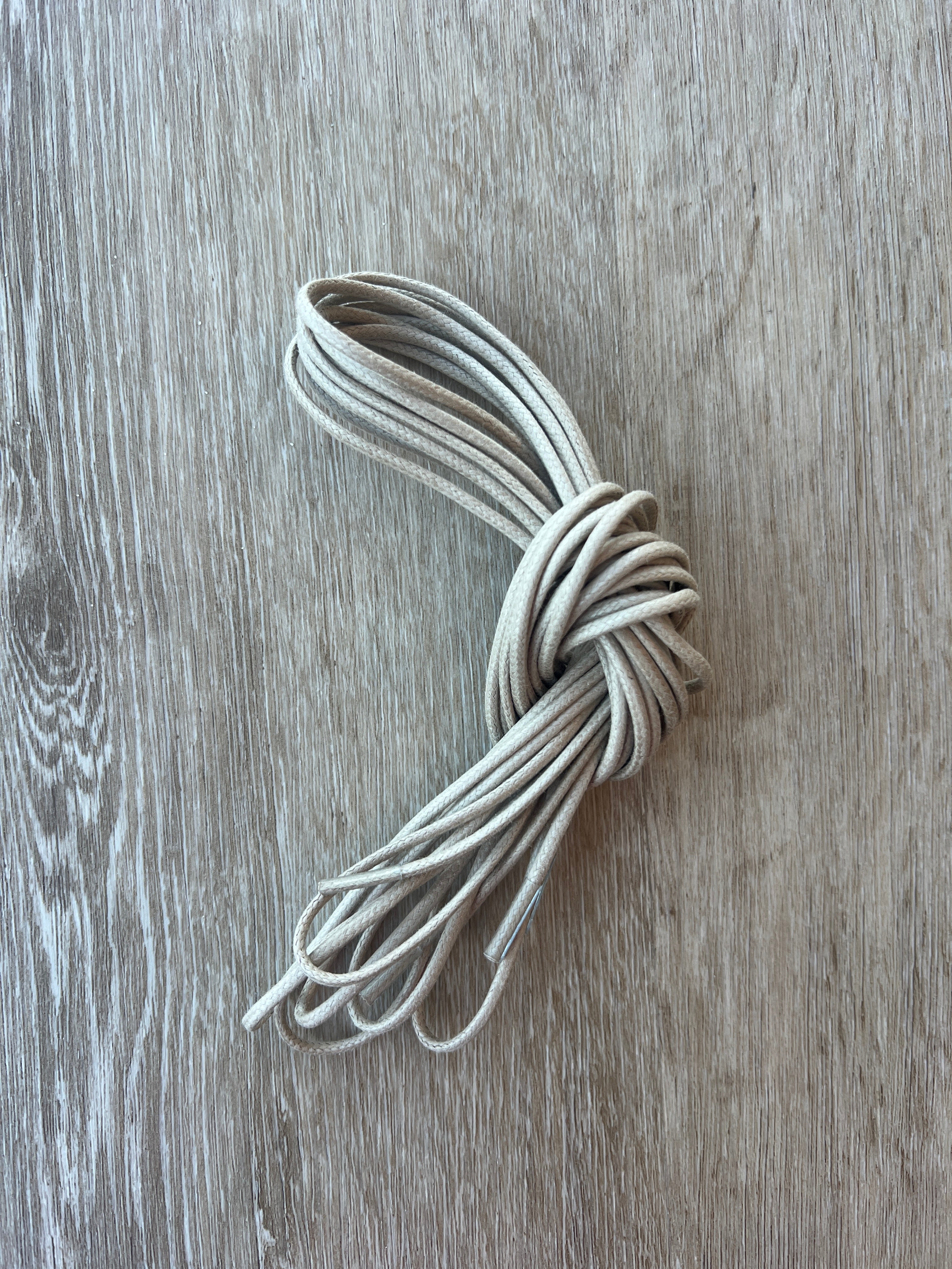 Skosnören Ridstövlar 240 cm Vaxad Bomull Beige