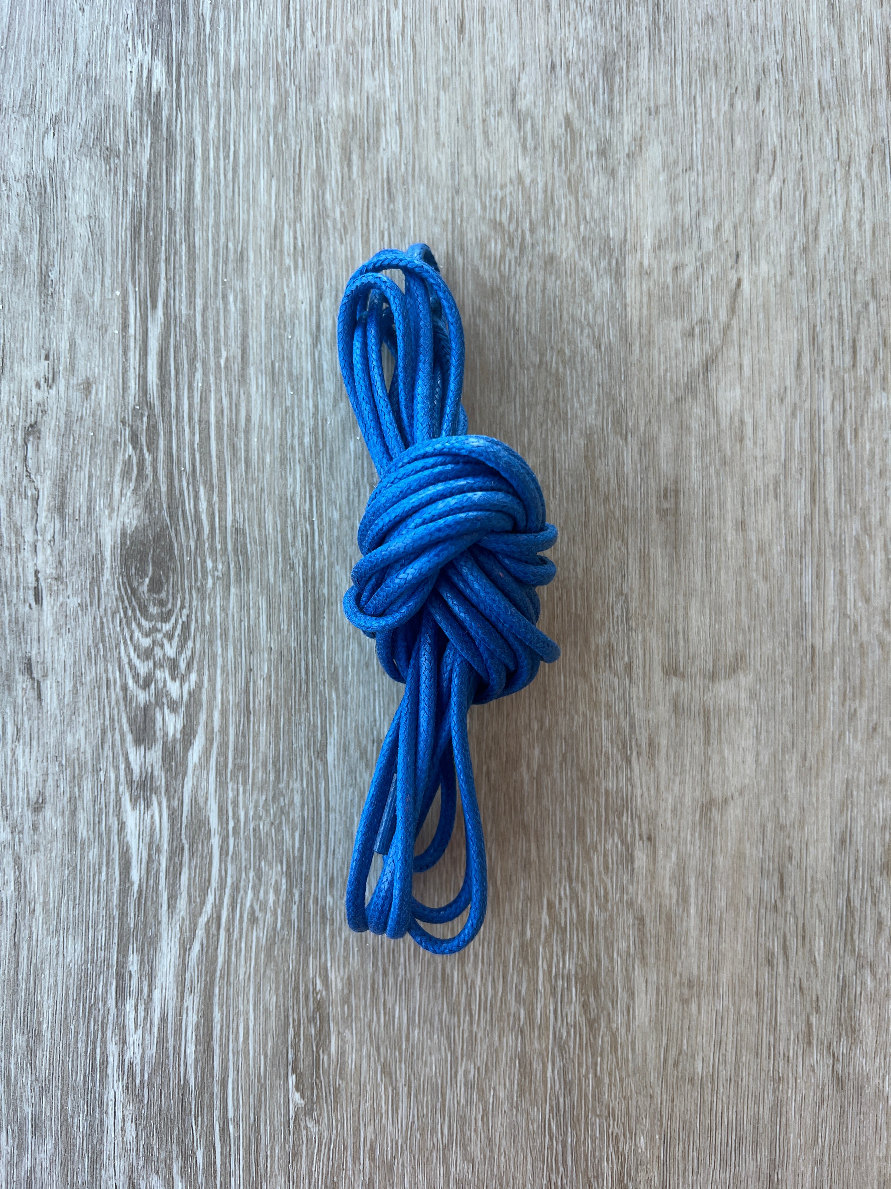 Skosnören Ridstövlar 240 cm Vaxad Bomull Blå