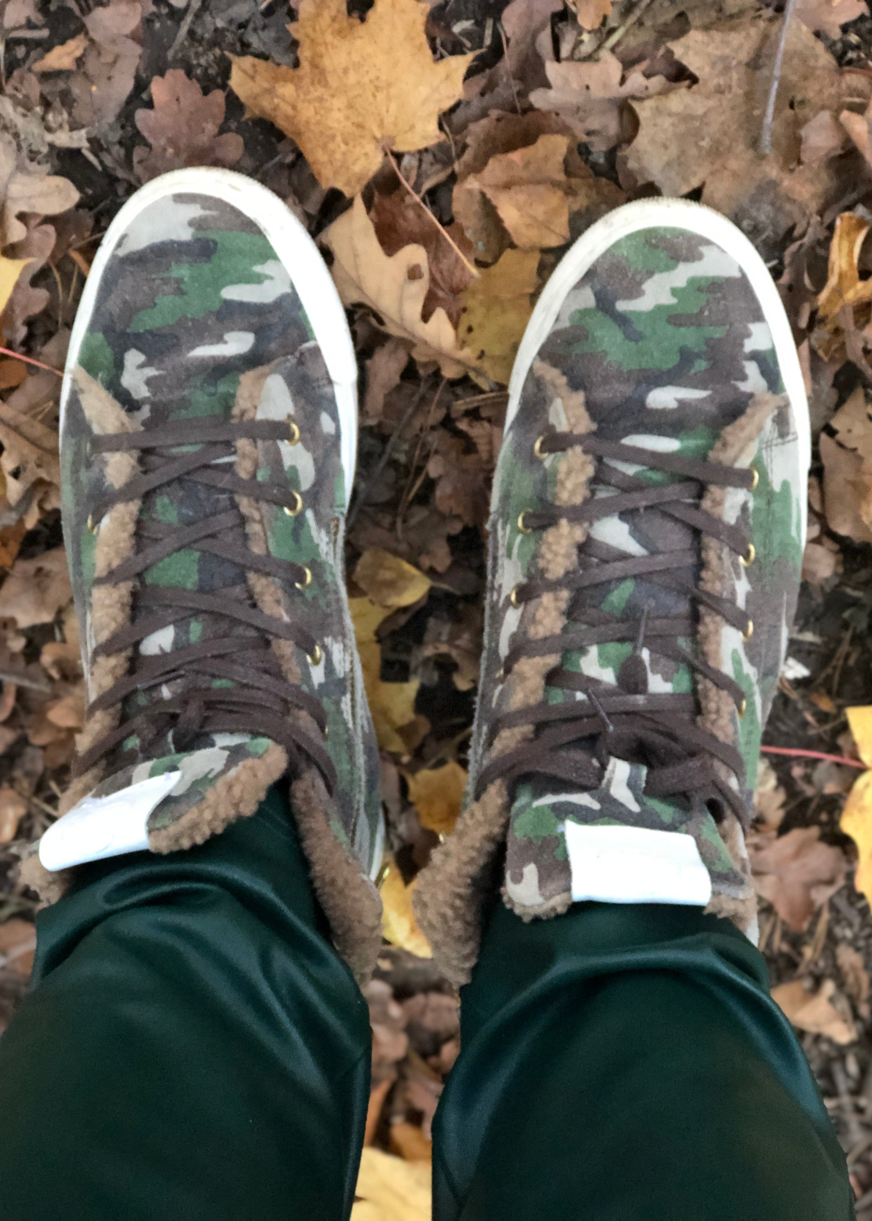 High Top Sneakers Fårskinnsfoder Camouflage