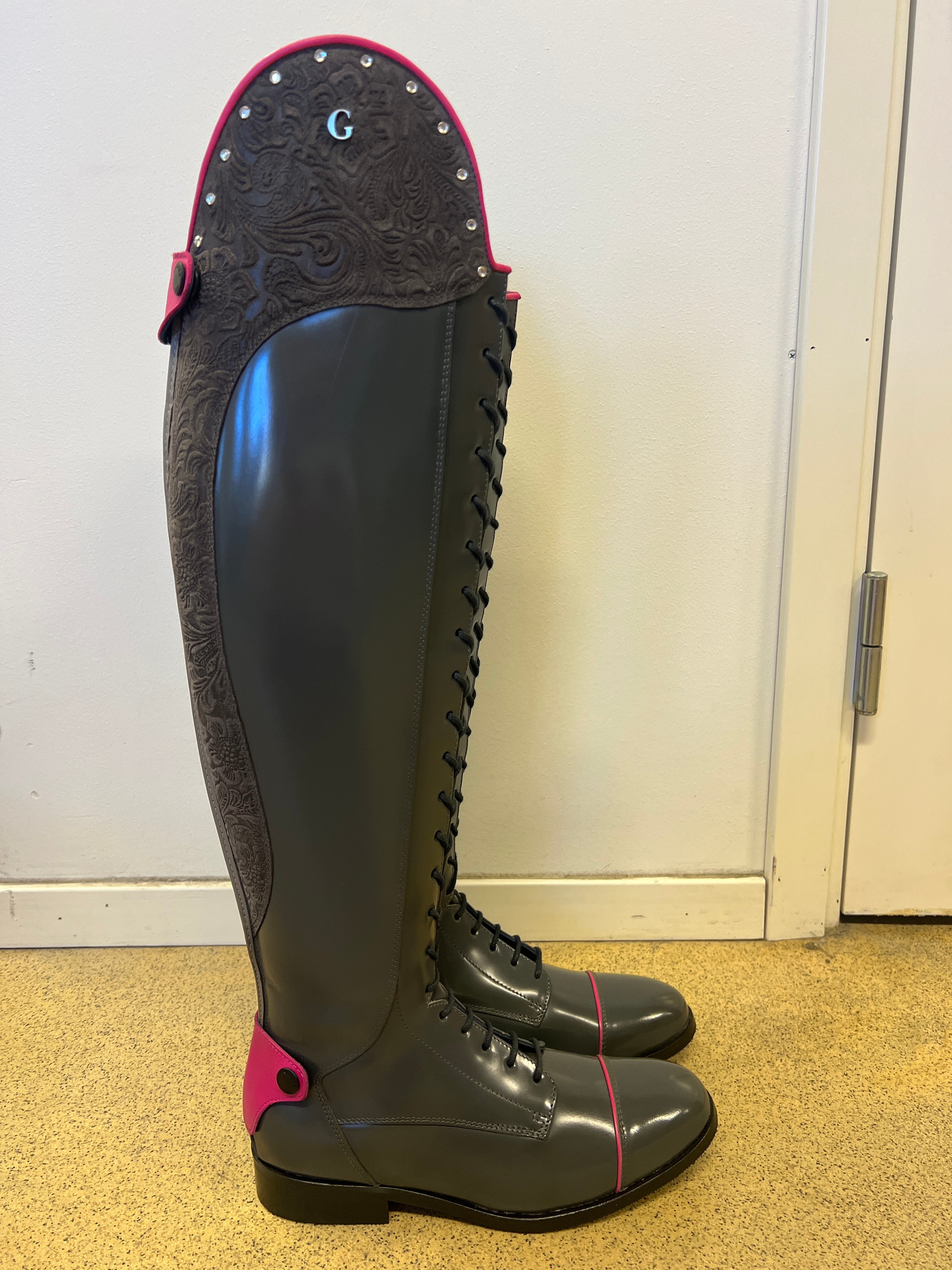 Demo Boot - Laurel Regular Winter zip back - Grey/Pink - Size 41/39-40/50