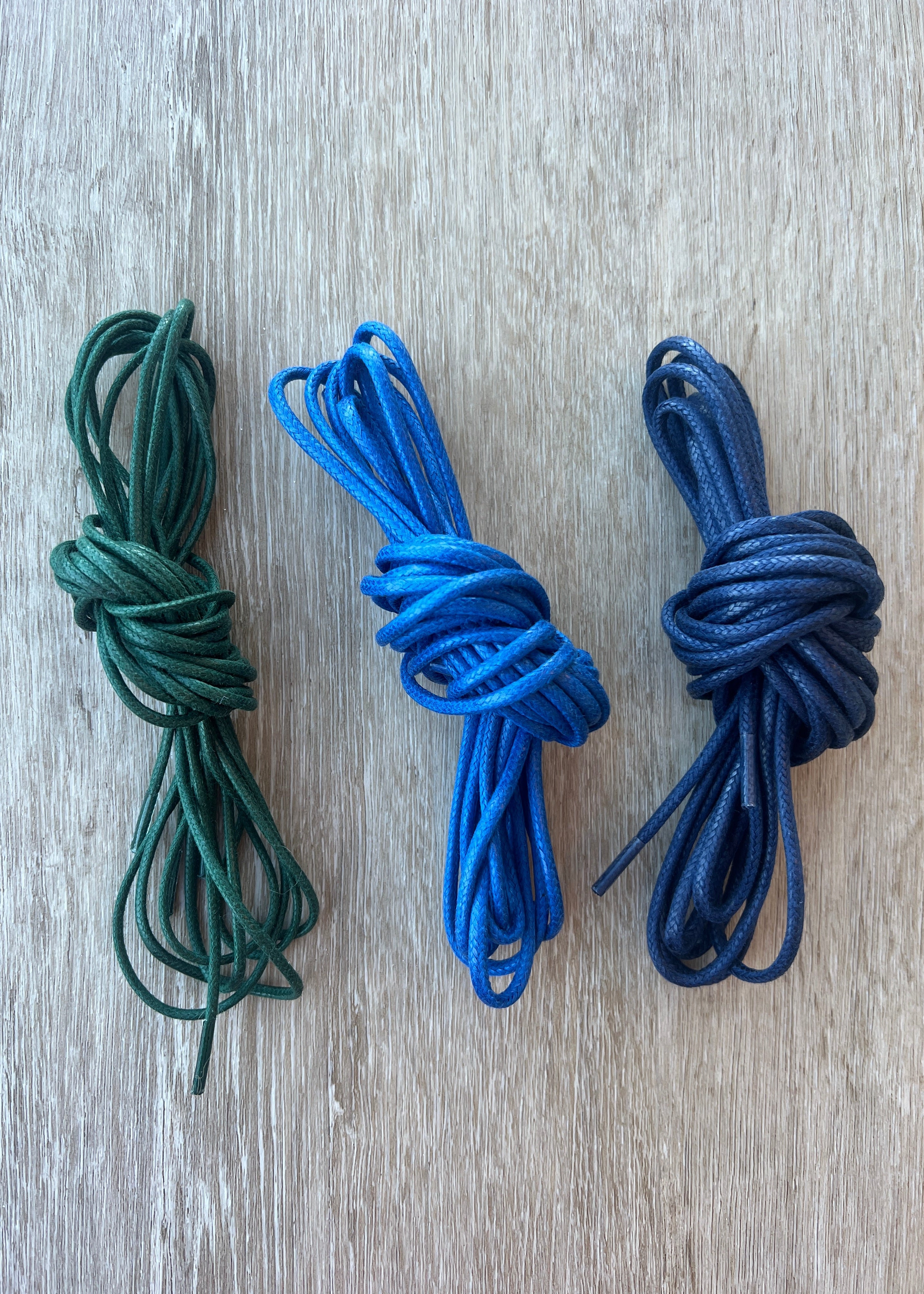 Bootlaces 240 cm Waxed Cotton Navy
