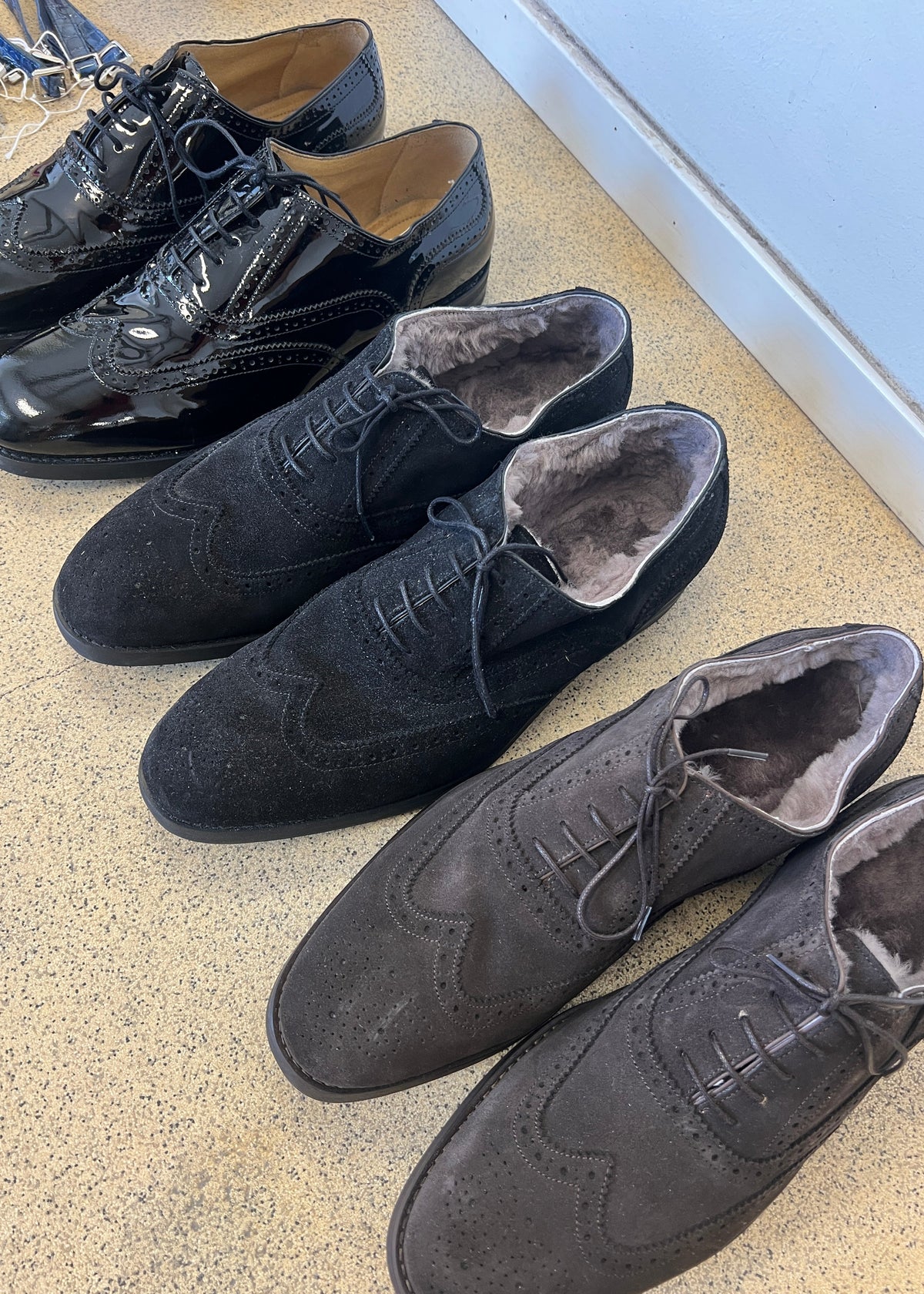 Campino | Svart glans, svart mocka, kaffemocka | Storlek 47-47,5