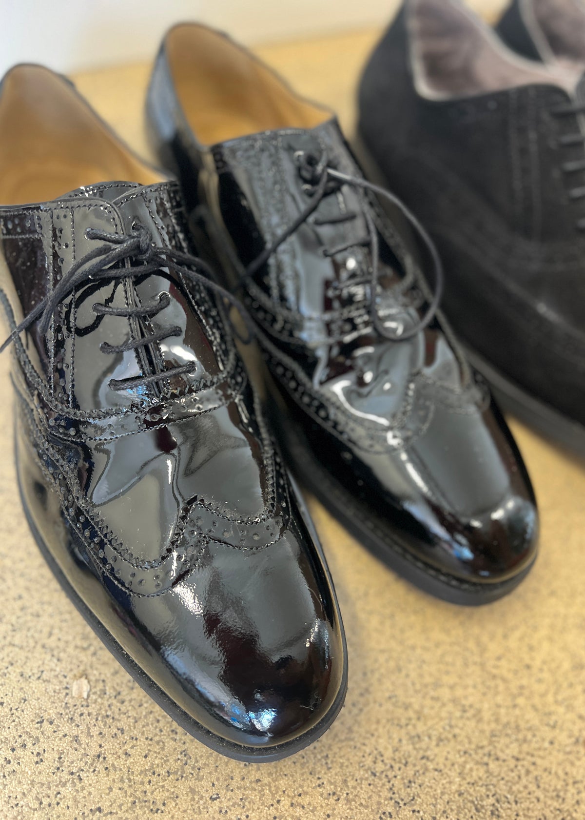Campino | Svart glans, svart mocka, kaffemocka | Storlek 47-47,5