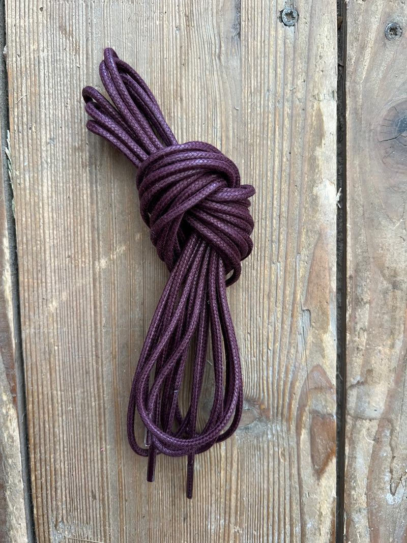 Bootlaces 240 cm Waxed Cotton Bordeaux