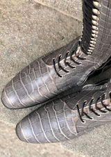 Grey Faux Croco