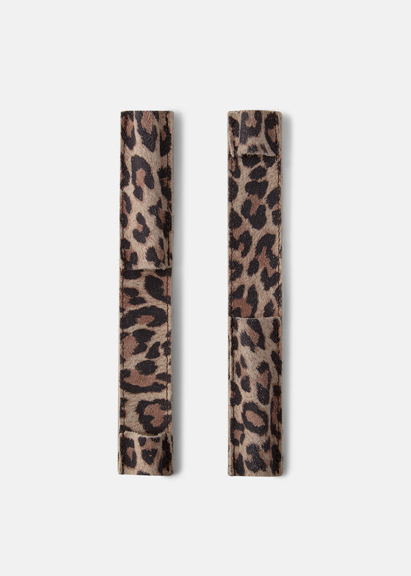 Spur Protectors Leopard Suede