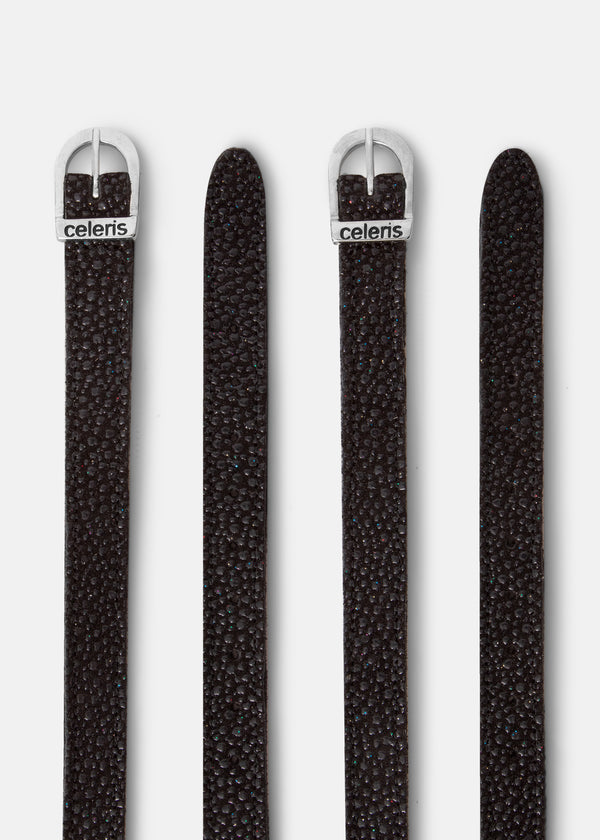 Spur Straps Black Crystal