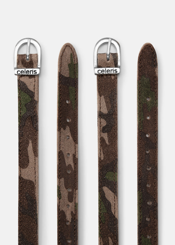 Spur Straps Camouflage Suede