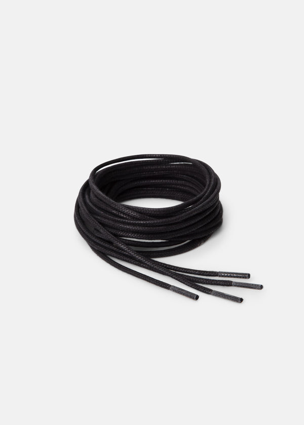 Bootlaces 240 cm Waxed Cotton Black