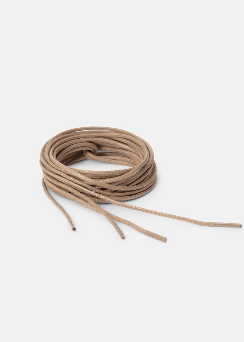 Bootlaces 240 cm Waxed Cotton Beige