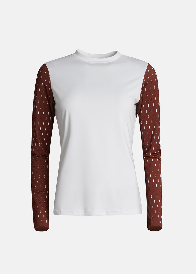 Performance Shirt White/Brown