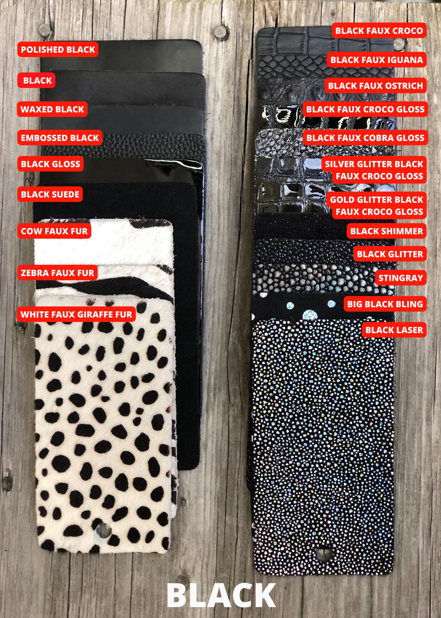 Silver Glitter Black Faux Croco Gloss