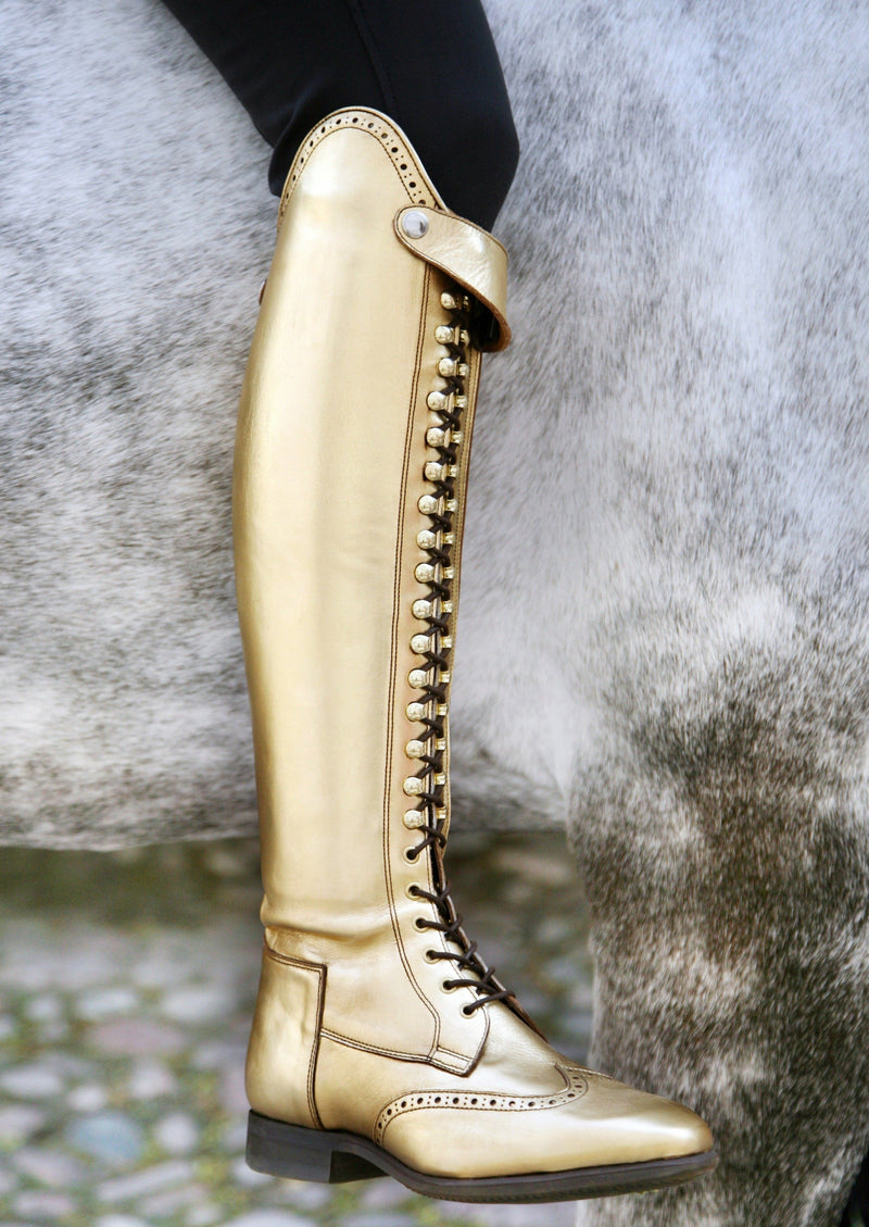 Gold riding boots store