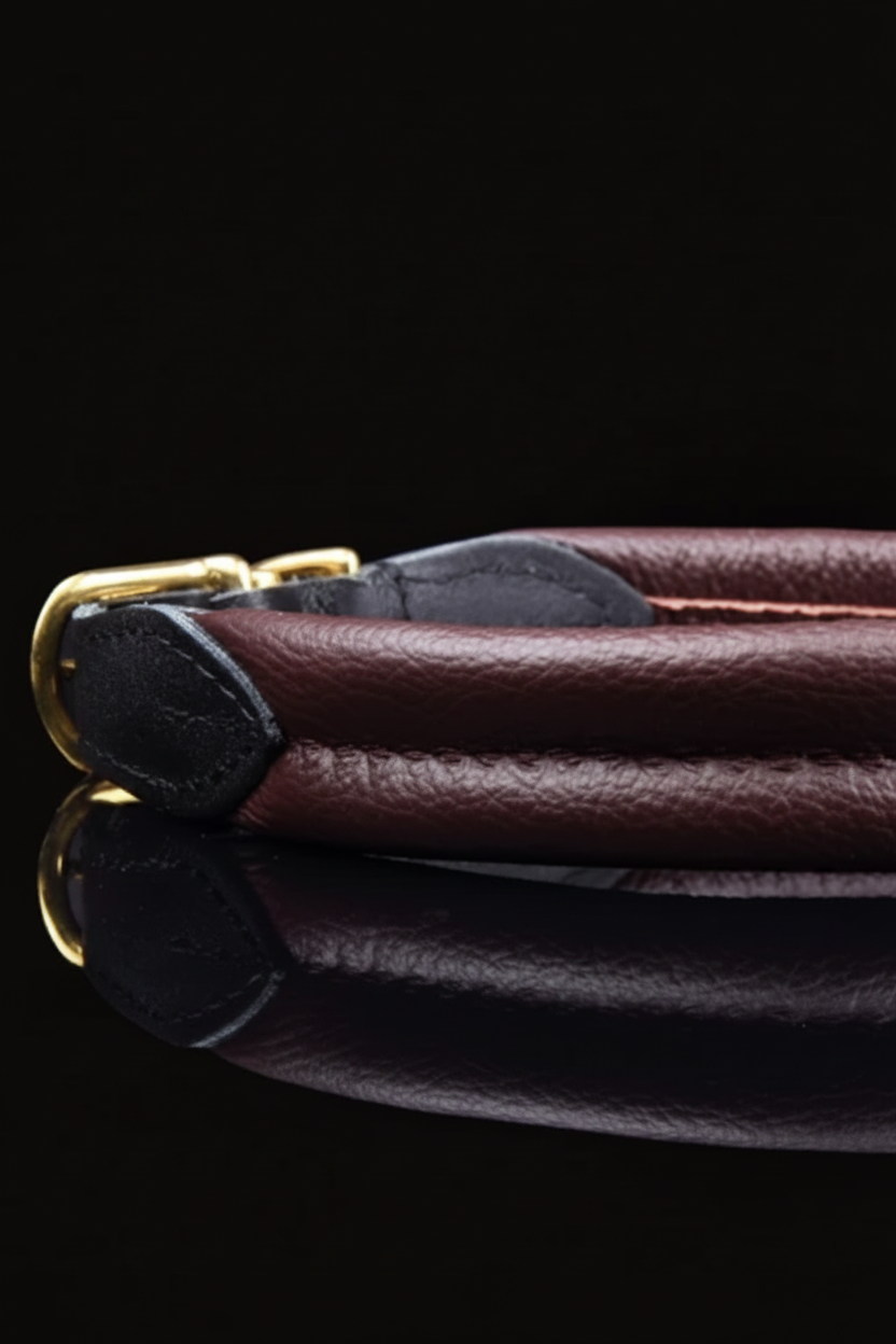 Padded Dog Collar Coffee Brown