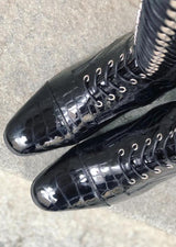 RITA - Black Croco Gloss/Blue Croco Gloss - Size 41