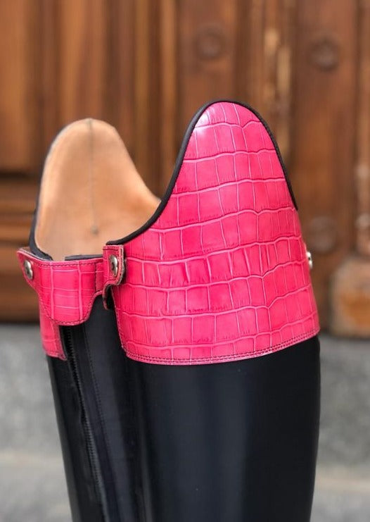 Pink Faux Croco