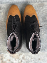 BRITO WINTER - Coffee Brown Suede With Light Brown Toe - Size 40-41