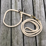 Rope Collar & Leash Set Creme