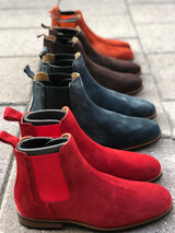 MOEMA Chelsea Boot Red Suede