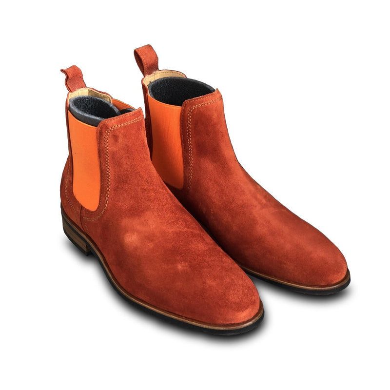 MOEMA Chelsea Boot orange suede mocka