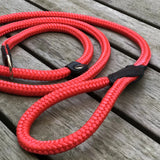 Combined Rope Collar & Leash Red