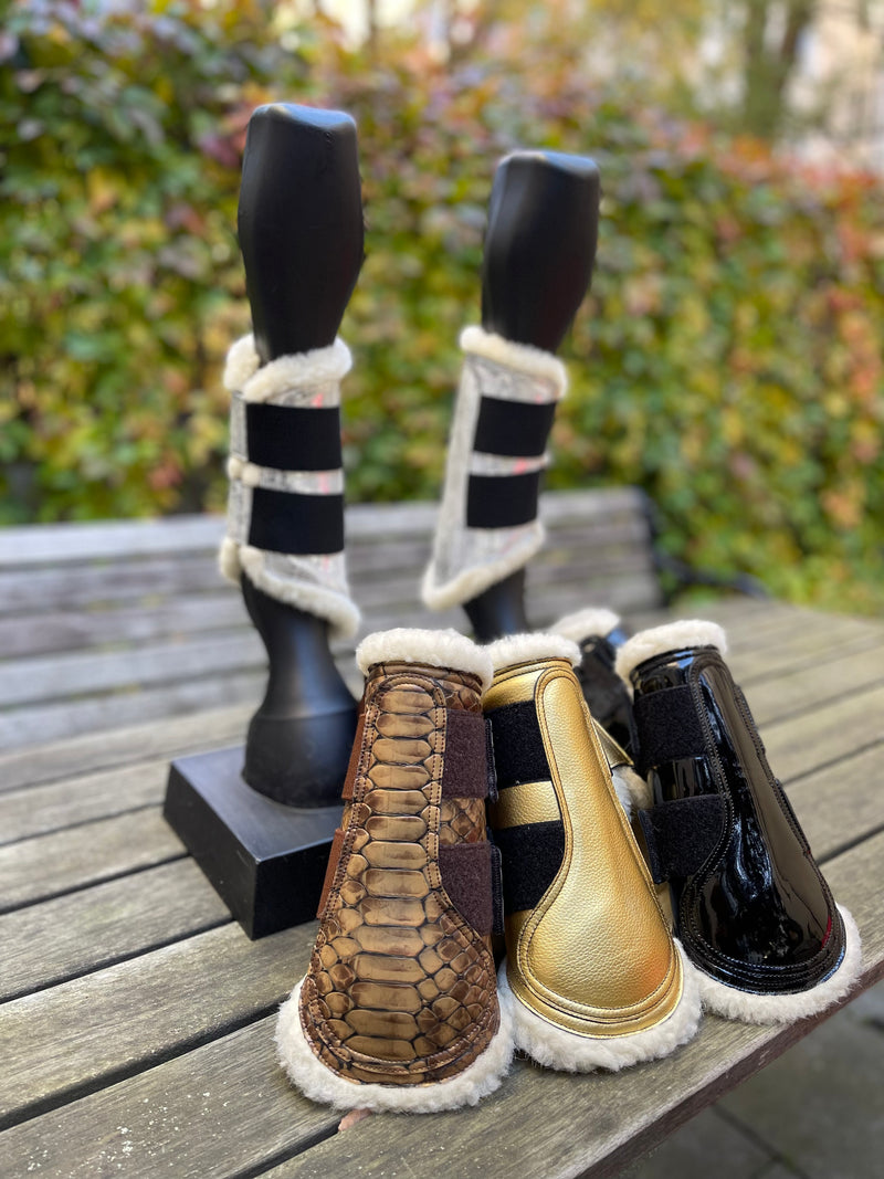 Gold horse shop boots