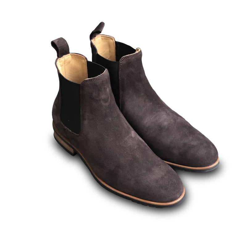 Moema chelsea boot coffee brown suede kaffebrun mocka